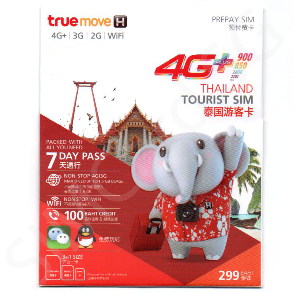 truemove tourist sim card thailand 30 days